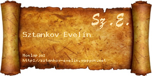 Sztankov Evelin névjegykártya